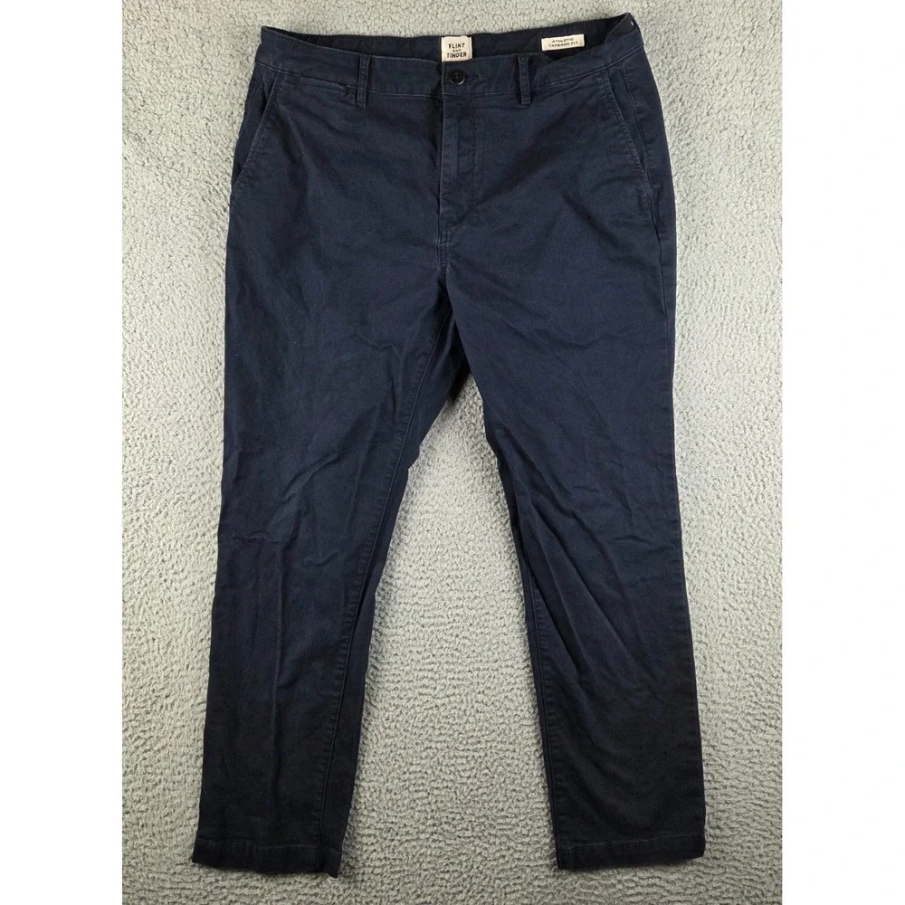 Flint and Tinder Pants Mens‎ 34x30 Blue Athletic Tapered Fit Chino Casual Cotton
